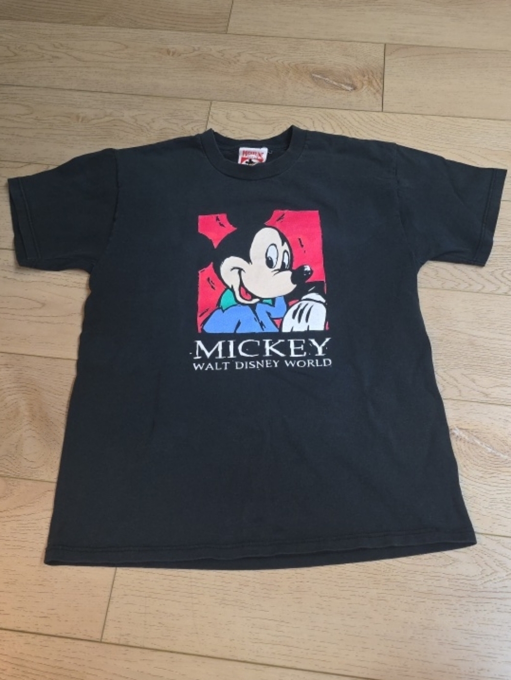 Vintage Disney Mickey Mouse Walt Disney World T-Shirt Kids L (14-16) black 90s